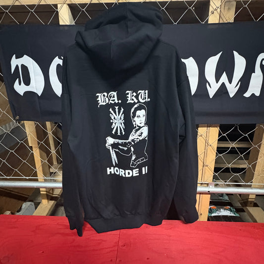 BA.KU. HORDE3フードスウェット(ブラック)
