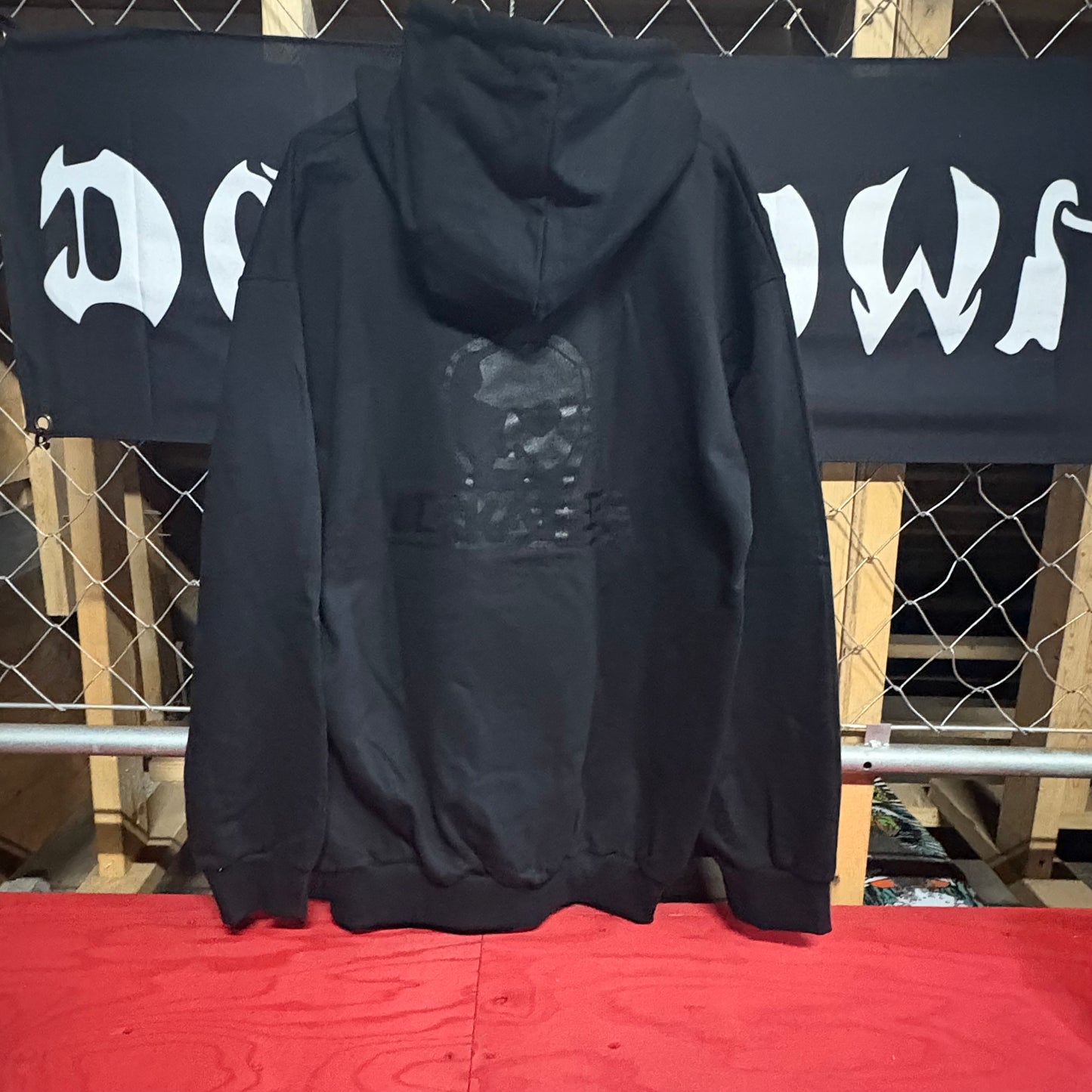 SKULL SKATES 　ブラックアウト（ブラックxブラックプリント）フーディー