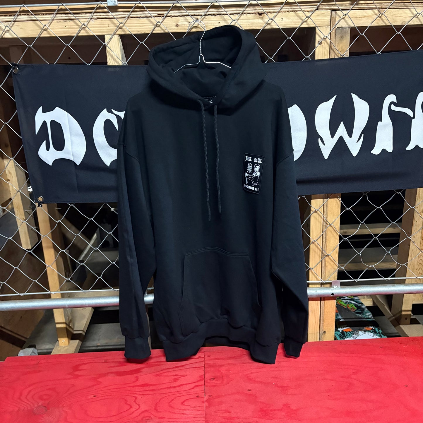 BA.KU. HORDE3フードスウェット(ブラック)