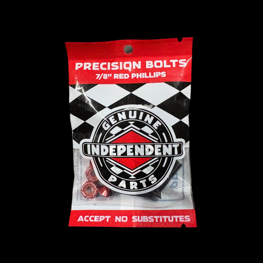 INDY MOUNTING BOLT FHILLIP7/8" BK/2RED